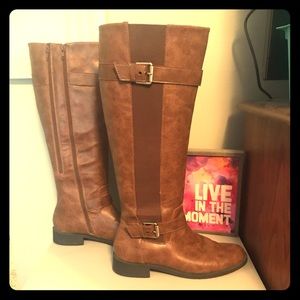 Aerosoles Wide Calf Knee High Boots (Brown)